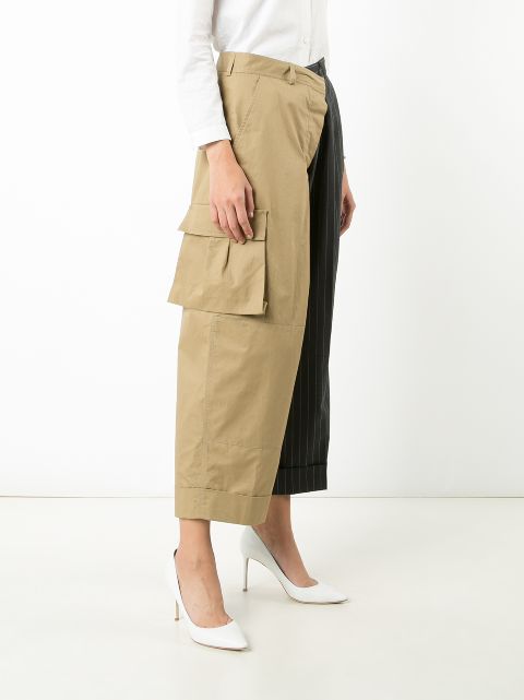 pinstripe cargo trousers