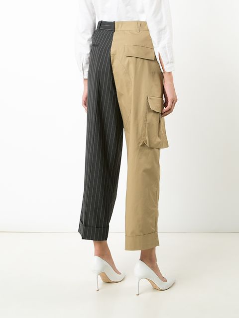 pinstripe cargo trousers