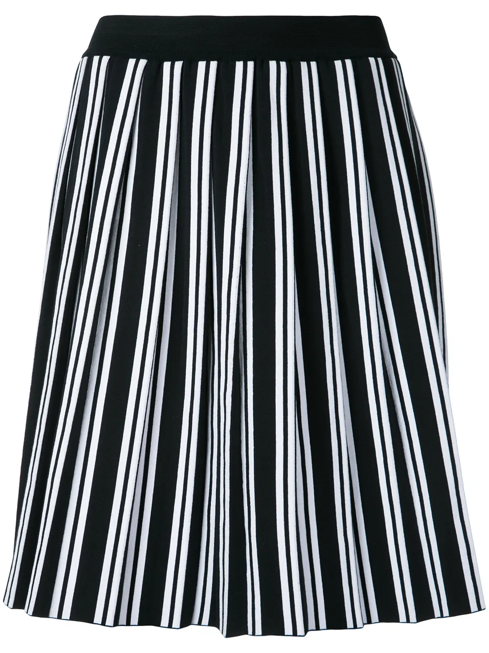 Balenciaga striped pleat skirt - Nero