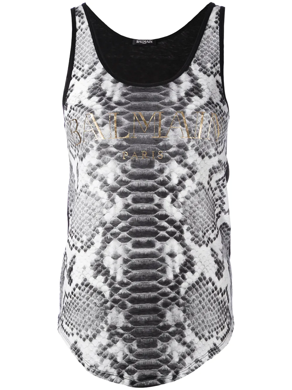 Balmain Top mit Print - Schwarz