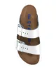 Birkenstock metallic buckled sliders