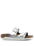 Birkenstock metallic buckled sliders