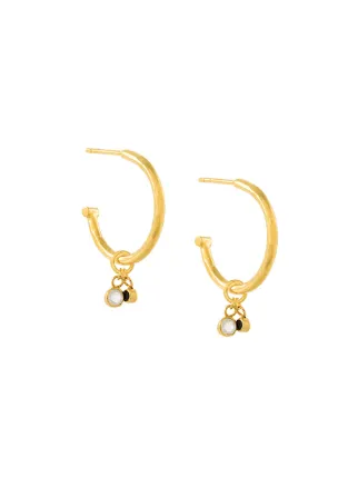 Maya Magal Hanging Charm Hoop Earrings Farfetch Maya Magal Hanging Charm Hoop Earrings