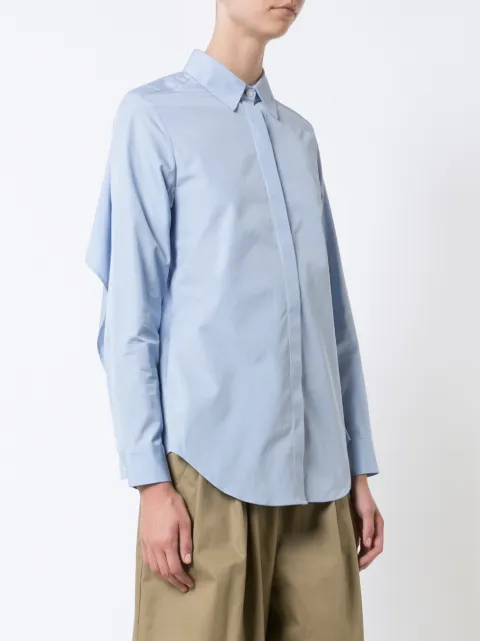 TOME TOME OPEN BACK SHIRT - BLUE