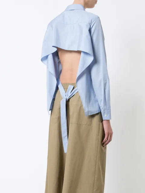 TOME TOME OPEN BACK SHIRT - BLUE