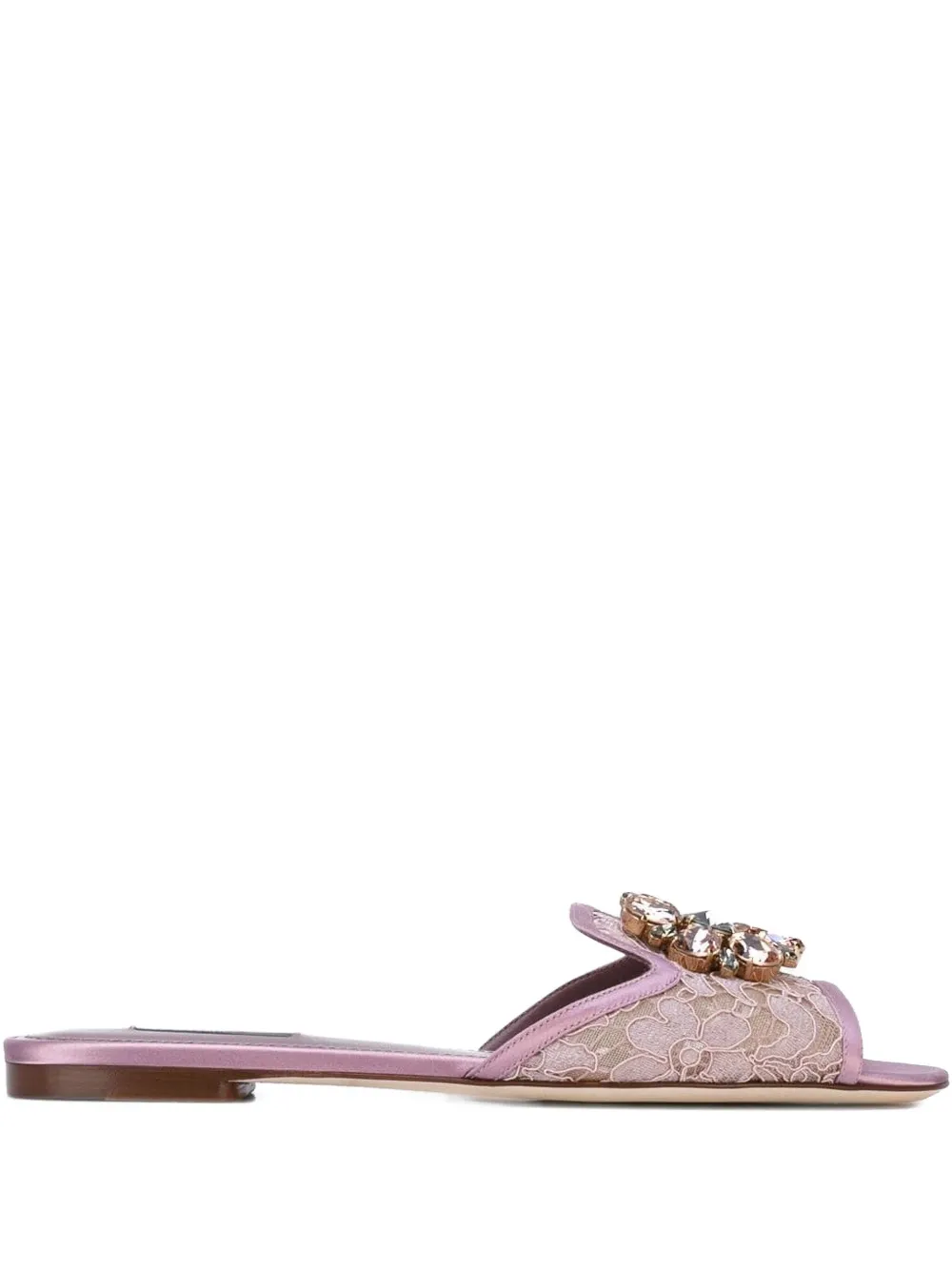Dolce & Gabbana Rainbow Lace brooch-detail sandals | Pink | Image 1