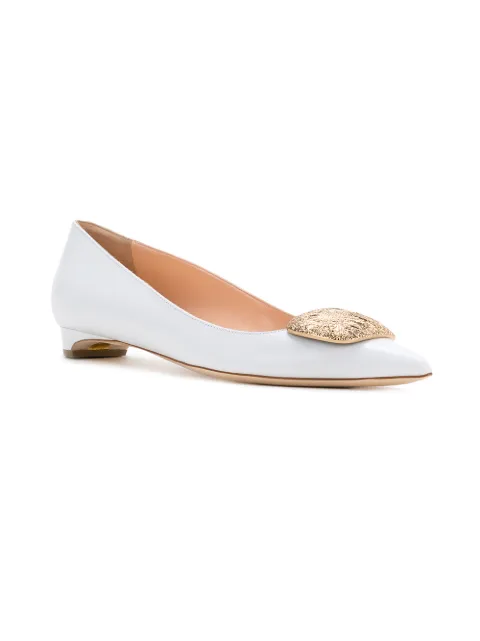 RUPERT SANDERSON Annette Pebble Ballerinas | ModeSens