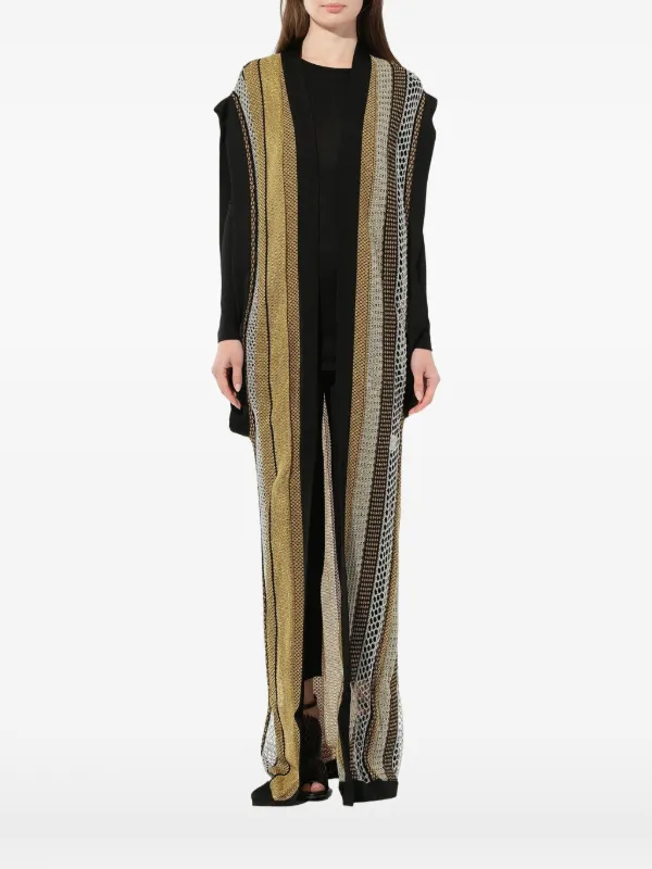 Balmain Sleeveless Knitted Cardigan in Green