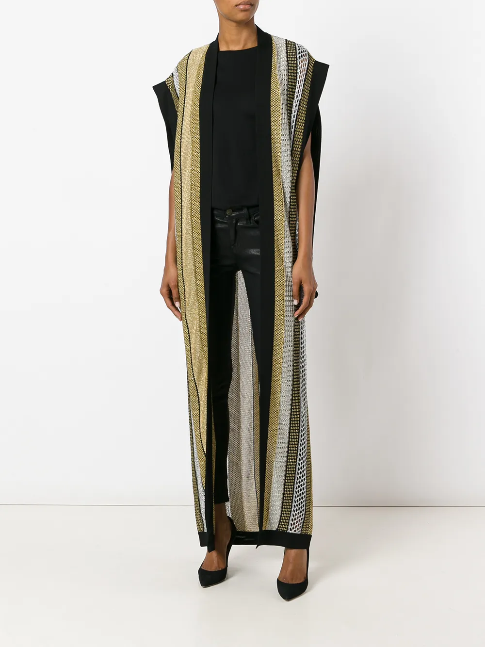Balmain drop hole duster cradigan | Knitted Tops | Image 2