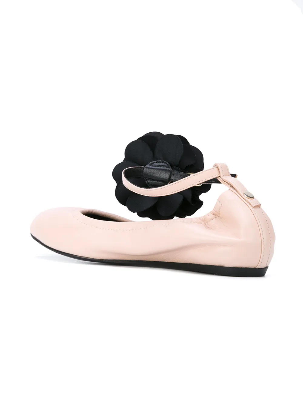 Lanvin floral pin ballerina's Roze