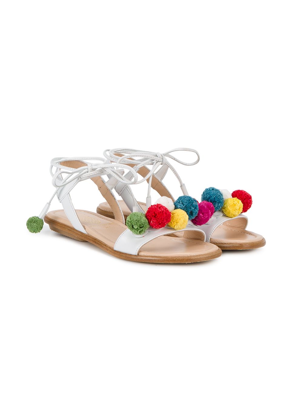 фото Aquazzura mini сандалии 'mini pompom'