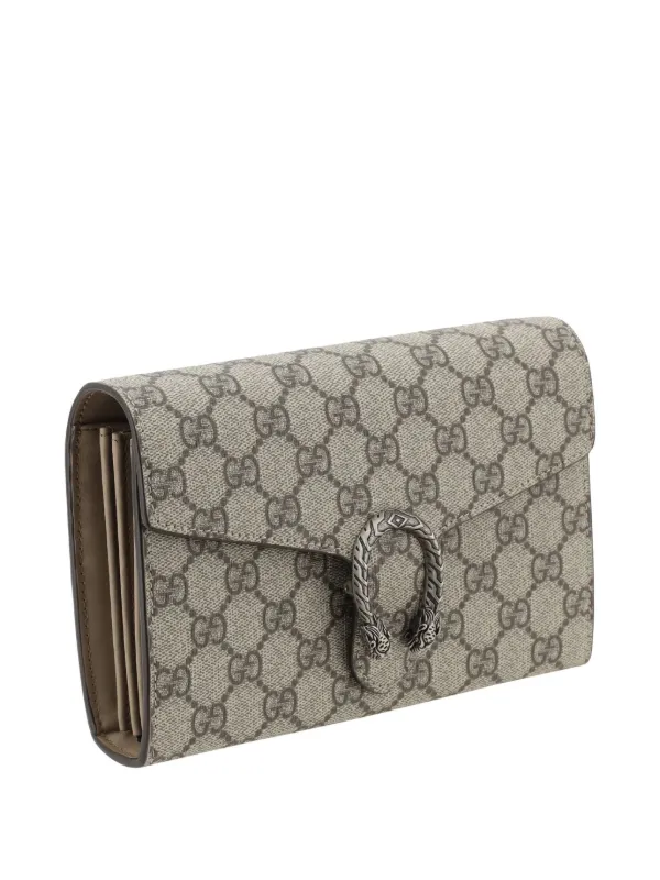 GUCCI Dionysus Printed Coated canvas Shoulder Bag Beige one size