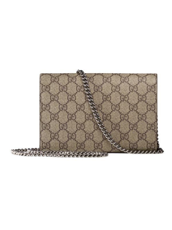 Gucci Dionysus GG Supreme Chain Wallet Purse (Varied Colors)