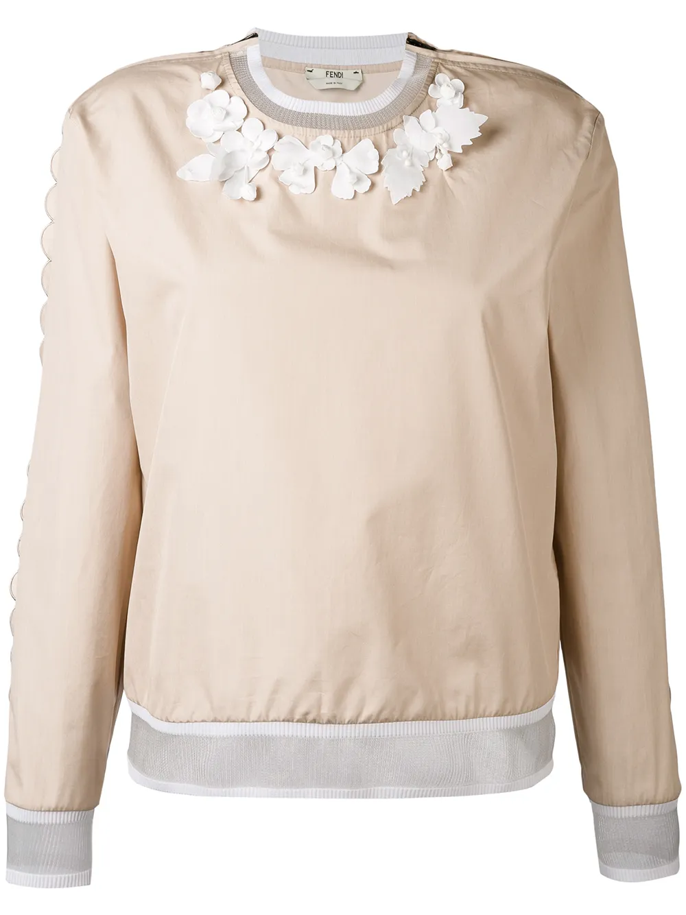 Fendi Floral Applique Blouse - Farfetch