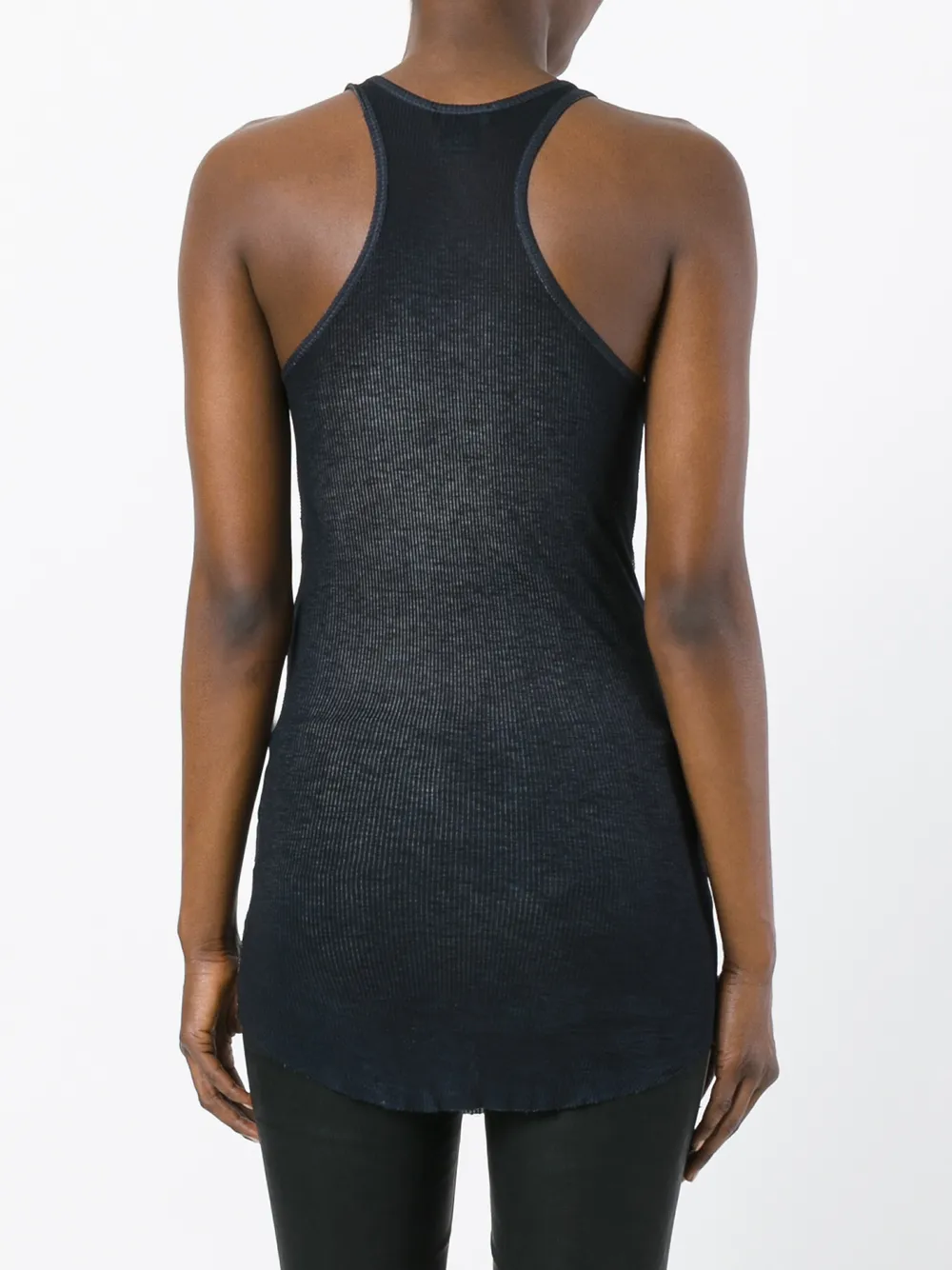 Avant Toi geborduurde top Zwart