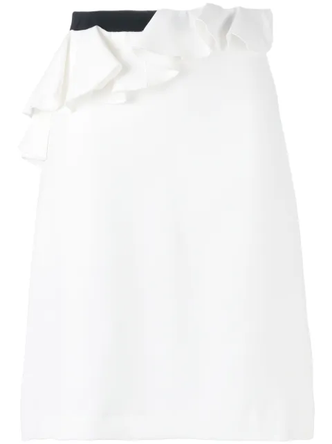 Giambattista Valli ruffled straight skirt