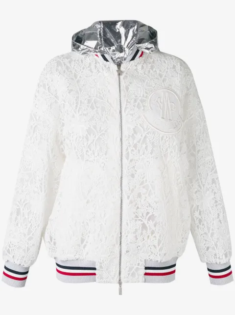Moncler embroidered hooded jacket
