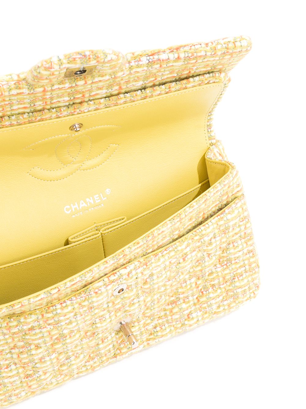 Pre-owned Chanel Vintage Tweed Shoulder Bag - Yellow