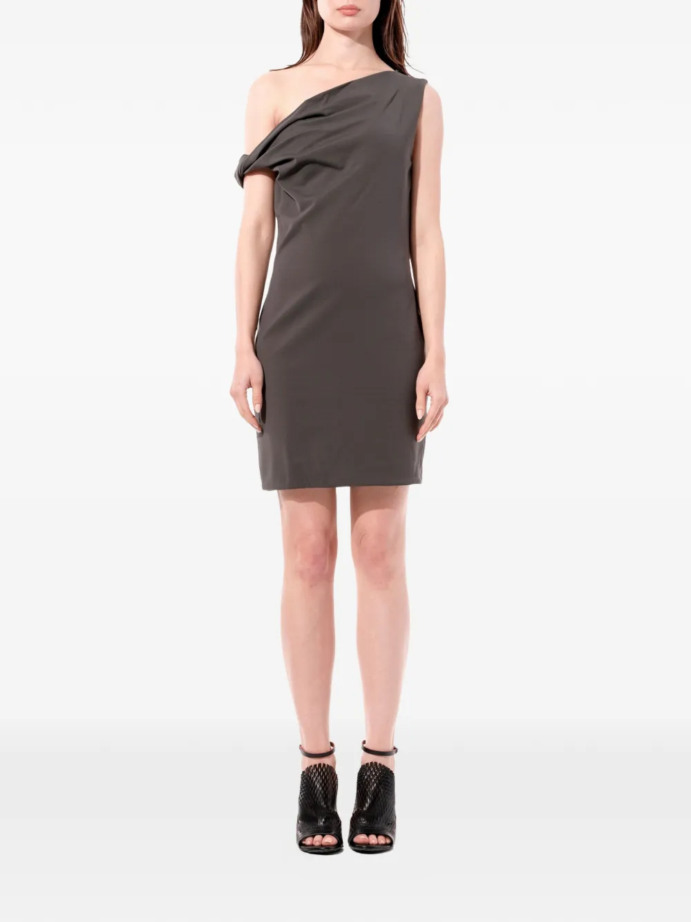  Balenciaga Asymmetrisches Minikleid   Braun 