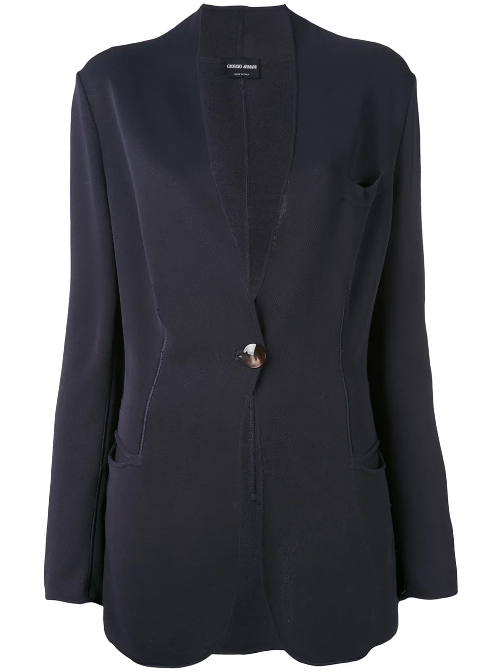 

Giorgio Armani Pre-Owned scalloped blazer - Azul