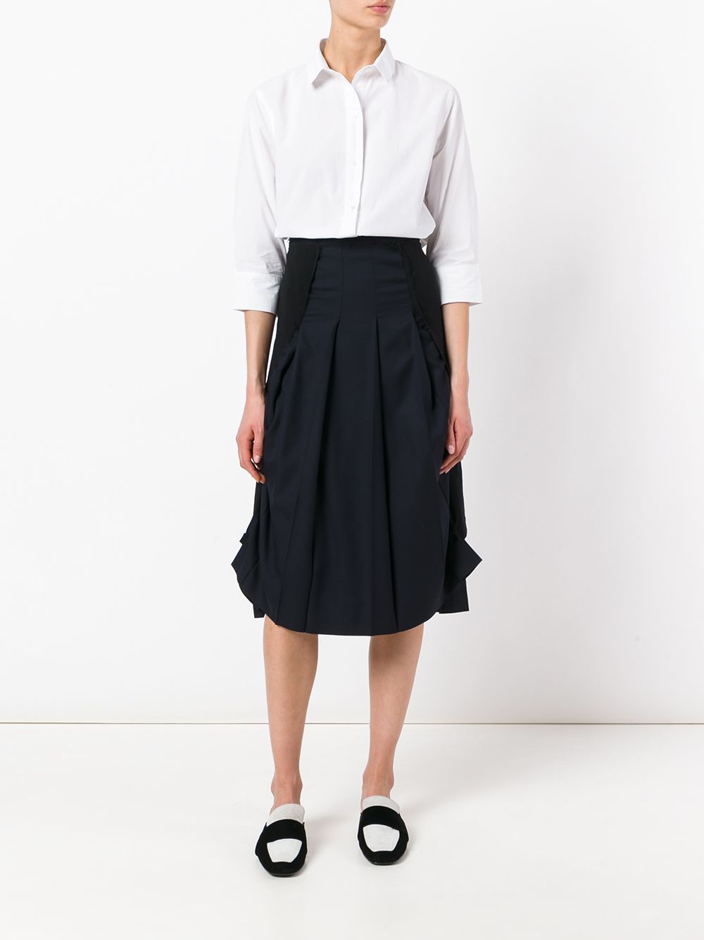 фото Comme Des Garçons Pre-Owned многослойная асимметричная юбка