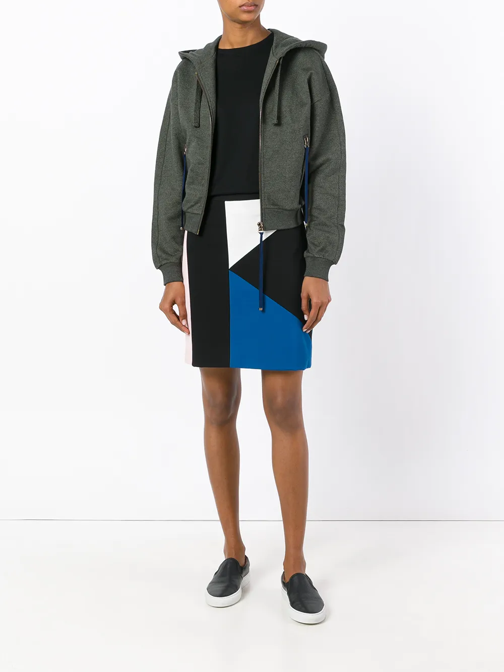 Kenzo geborduurde logo-voorkant met ritssluiting Groen