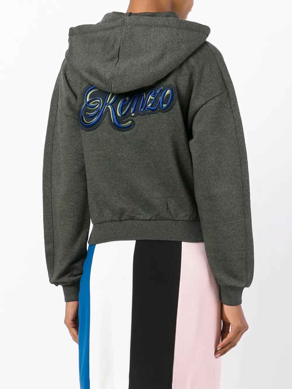 Kenzo geborduurde logo-voorkant met ritssluiting Groen