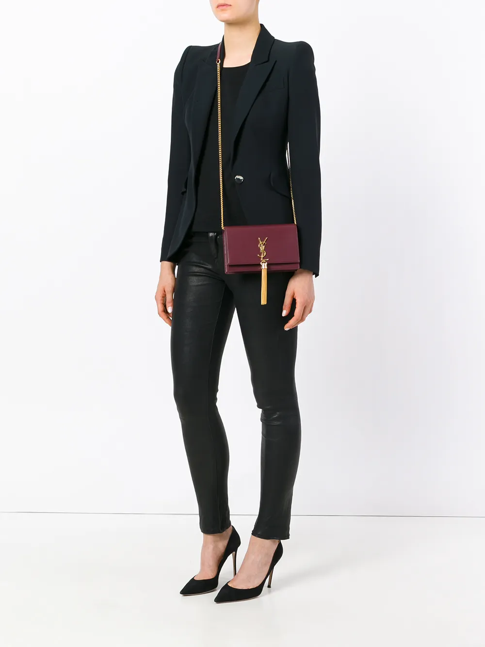 ysl tassel chain wallet
