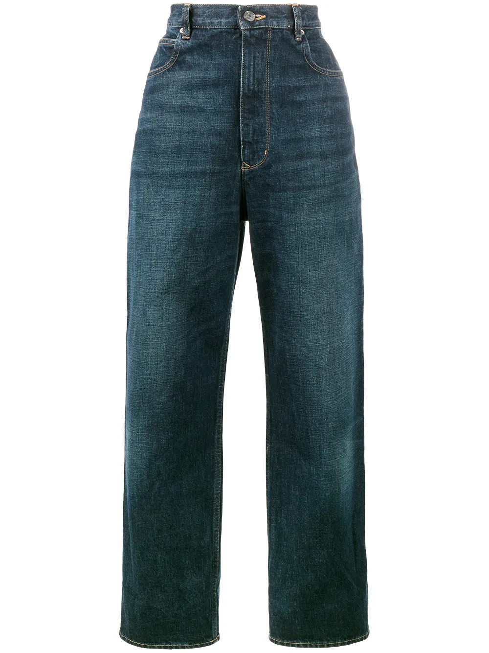 

Golden Goose boyfriend jeans de tiro alto - Azul