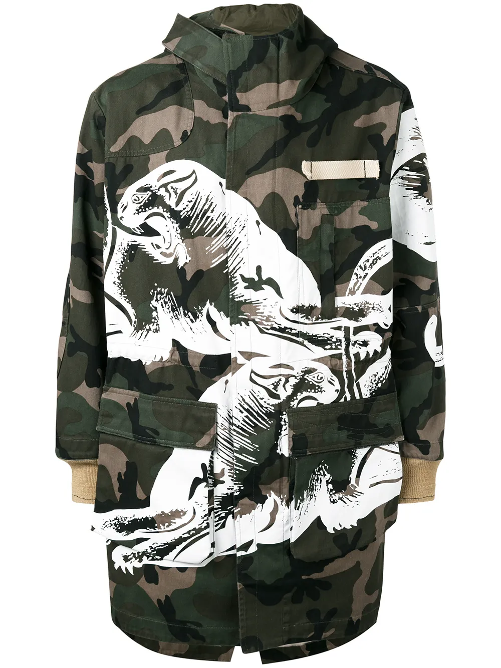 Valentino Garavani camouflage coat | Green | Image 1