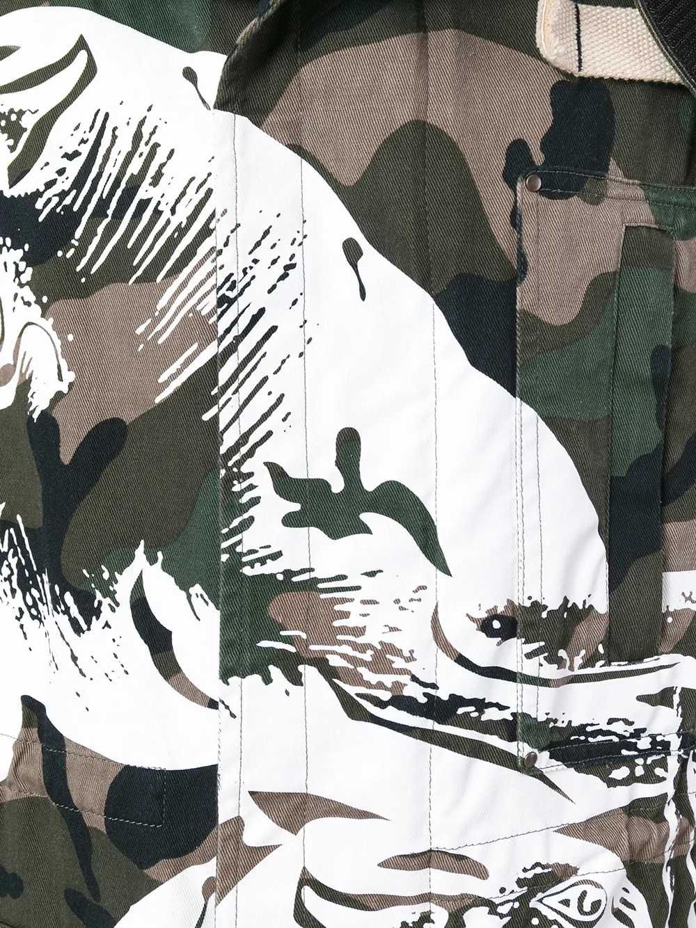 Valentino Garavani camouflage coat Groen