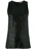 P.A.R.O.S.H. sequin embellished tank top - Black