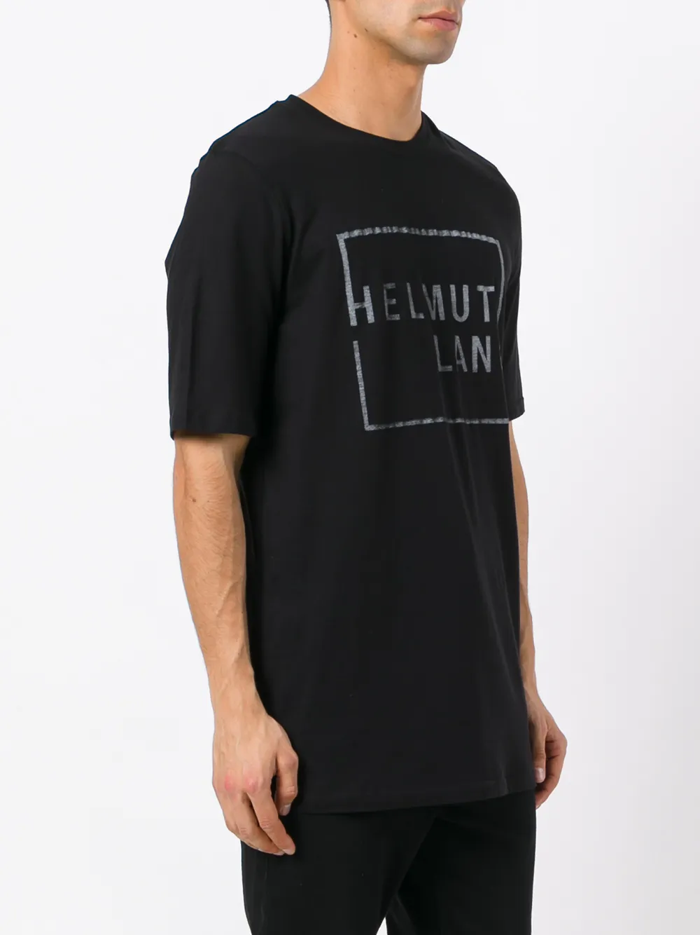 helmut lang logo印花t恤