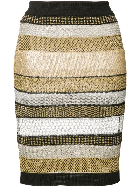 Balmain striped skirt