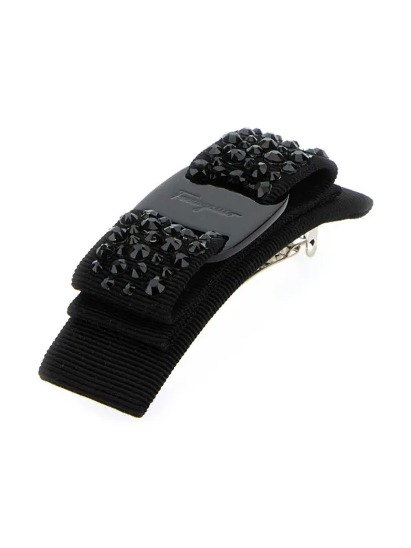 Ferragamo Vara Bow Hair Clip | Black | FARFETCH