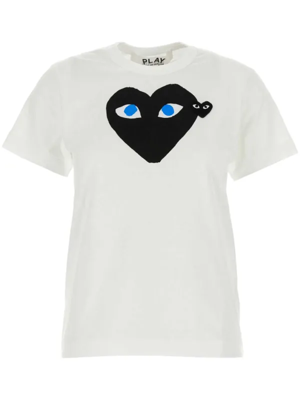 Comme des garcons play double heart logo tee online