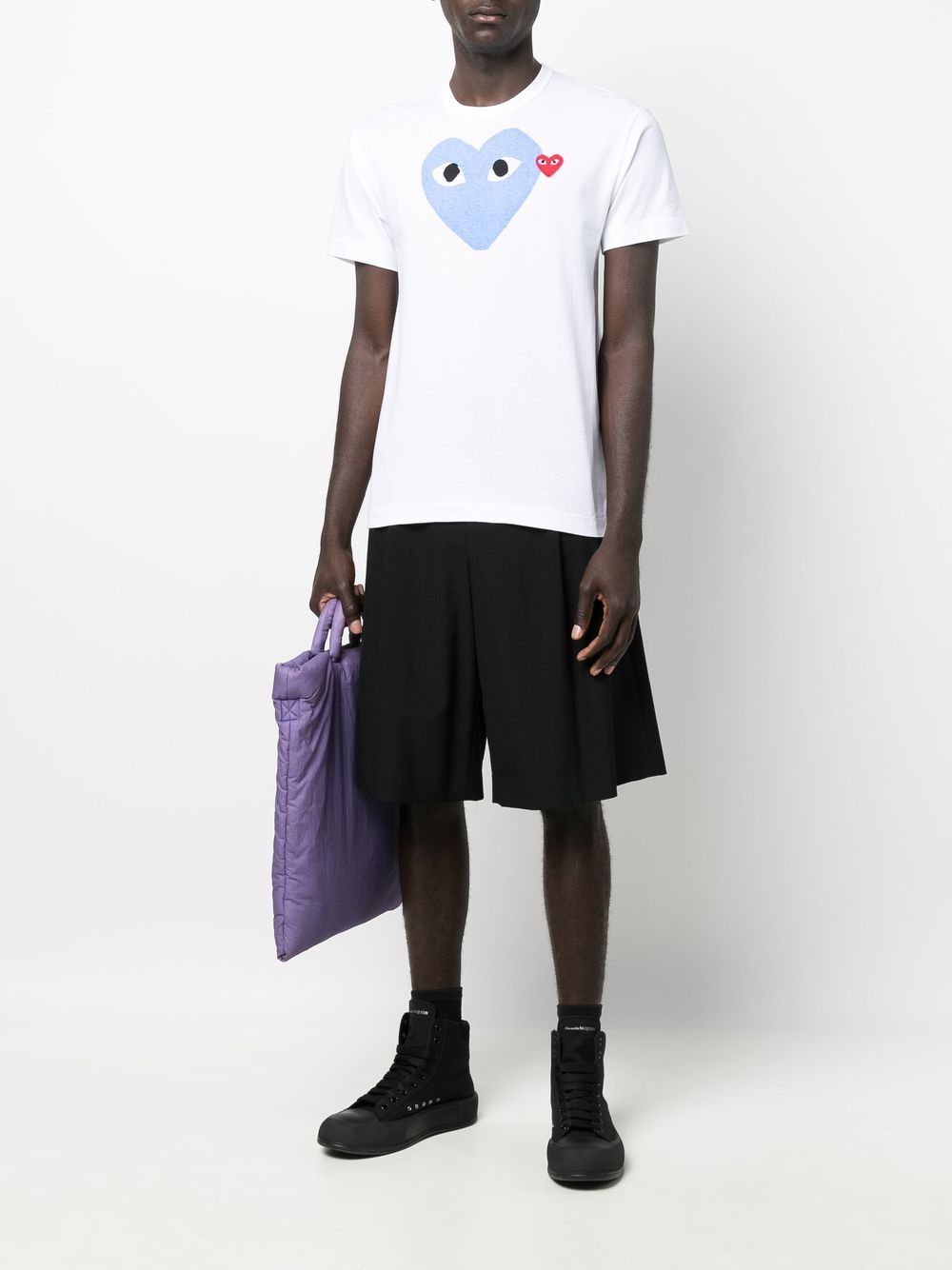 Comme Des Garçons Play heart print T-shirt - White