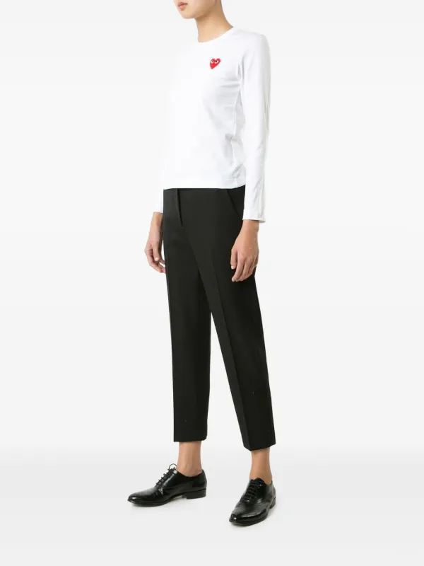 Comme Des Garçons Play Heart Logo T-shirt | White | FARFETCH HK