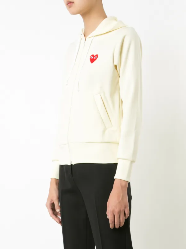 cdg ivory hoodie