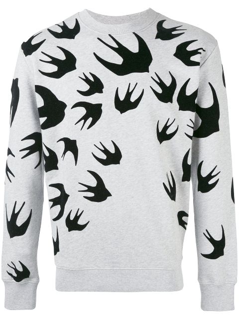 swallow print sweatshirt