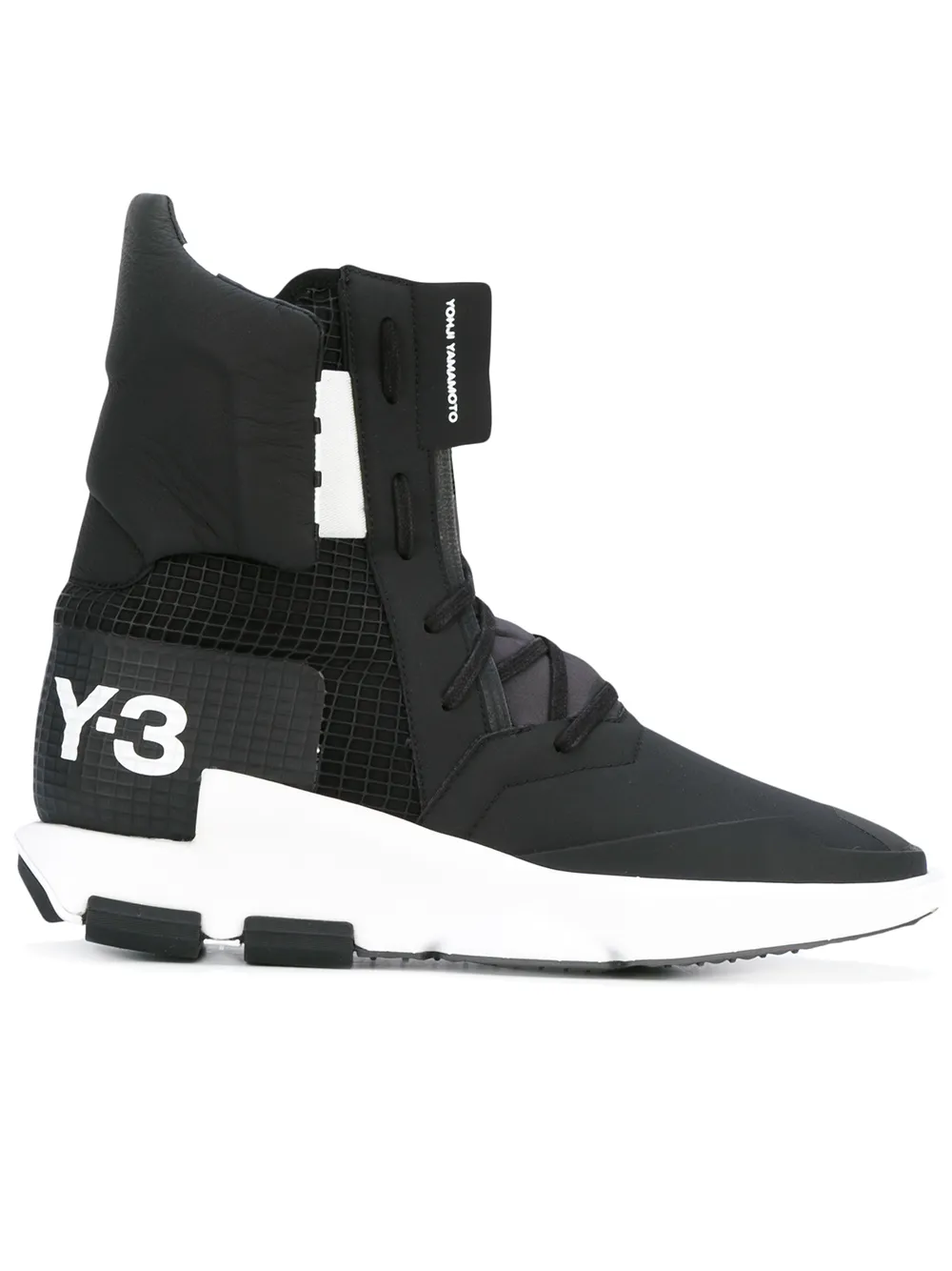 Y-3 Sneakers alte con logo - Nero