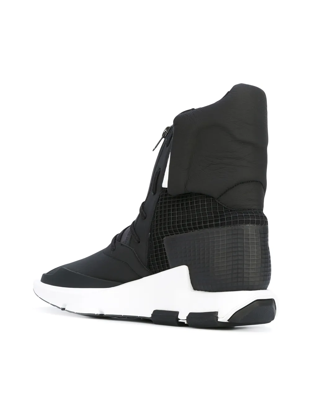 Y-3 logo print hi-tops Zwart