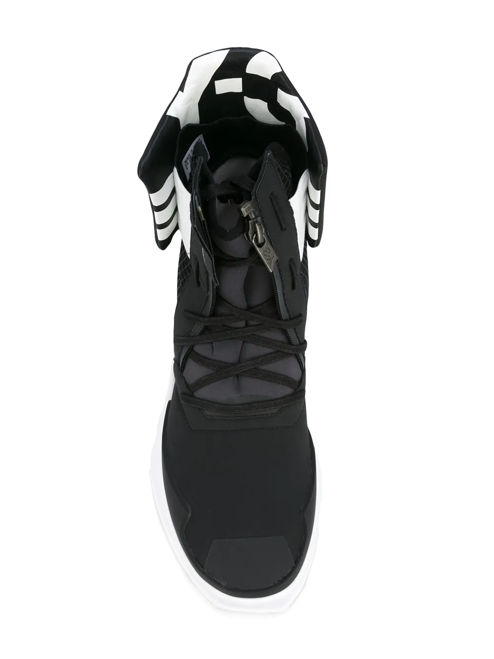 Y-3 logo print hi-tops Zwart