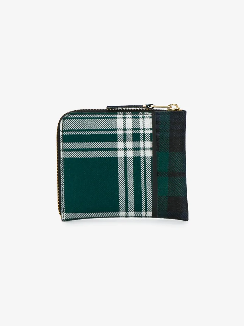 Comme Des Garçons Wallet Green Tartan Wallet