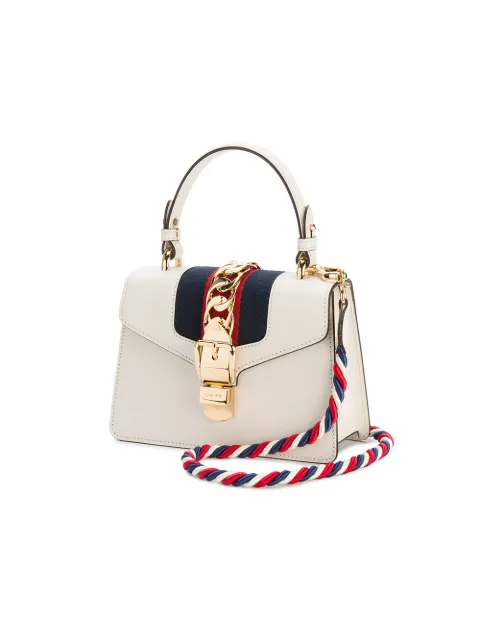 gucci sylvie mini chain bag white