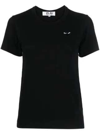 Comme Des Garçons Play Camiseta Com Logo De Coração | Preto