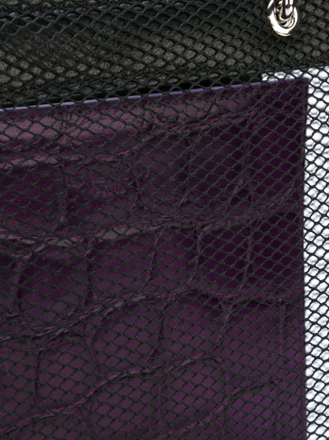 GIVENCHY GIVENCHY CROCODILE EFFECT MESH TOTE - BLACK