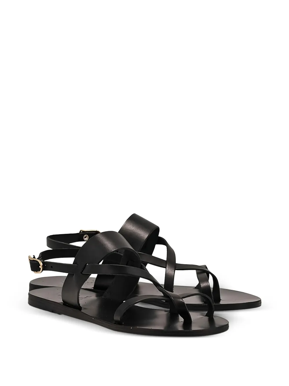  Ancient Greek Sandals Alethea Flat Sandals - Black 