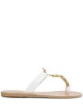 Ancient Greek Sandals Iris Column Beads sandals - White