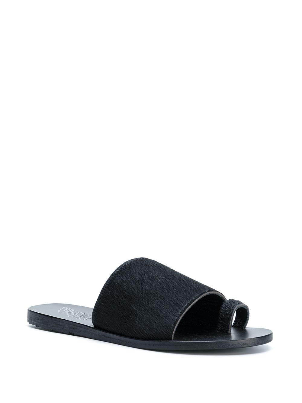 Shop Ancient Greek Sandals Ligia Flat Sandals In Black